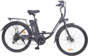 zwarte elektrische fiets met dikke banden