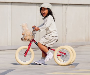 Driewieler loopfiets rood 3 jaar