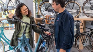 Tweedehands fiets verkoper