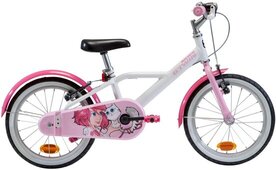 btwin docto 500 kinderfiets wit roze