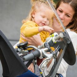 fietsstoeltje voor met windscherm