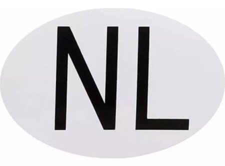 nl sticker voor de fietsendrager
