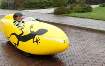 Banaan ligfiets kap